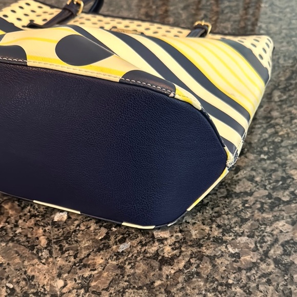 Anne Kline Striped and Polka Dot Tote Bag EUC - Picture 7 of 14